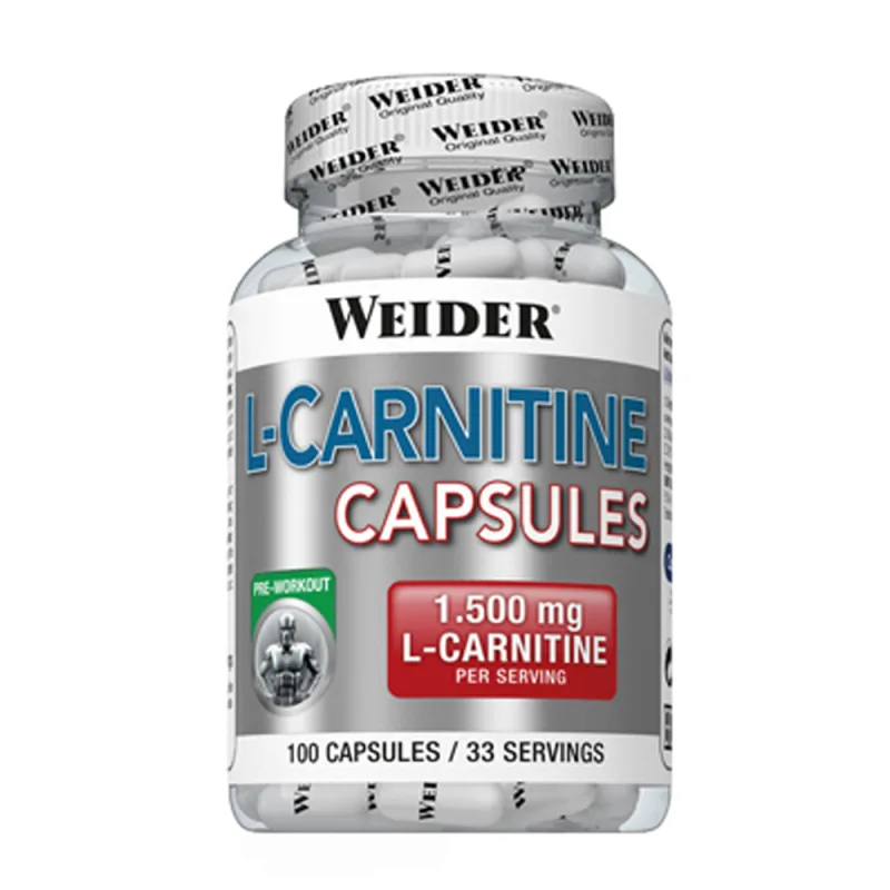 Supliment L-Carnitină, Weider, 100 capsule, efect energizant — preț și oferte
