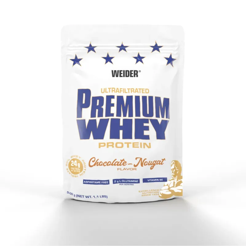 Proteine din zer, Weider, Premium Whey, 500g, chocolate-nougat — preț și oferte