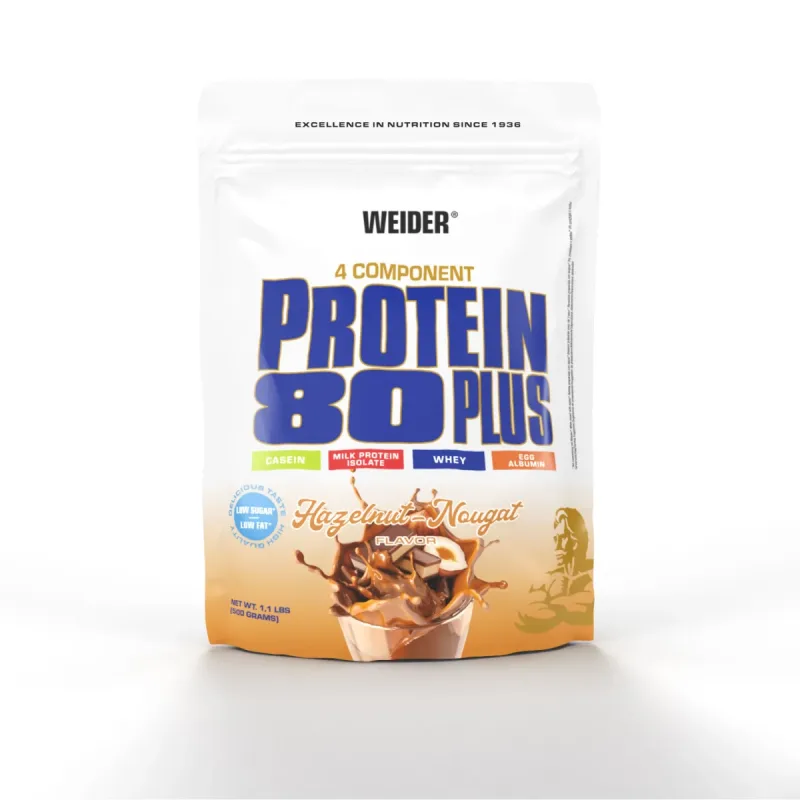 Concentrat proteic, Weider, Protein 80+, 500g, alună — preț și oferte