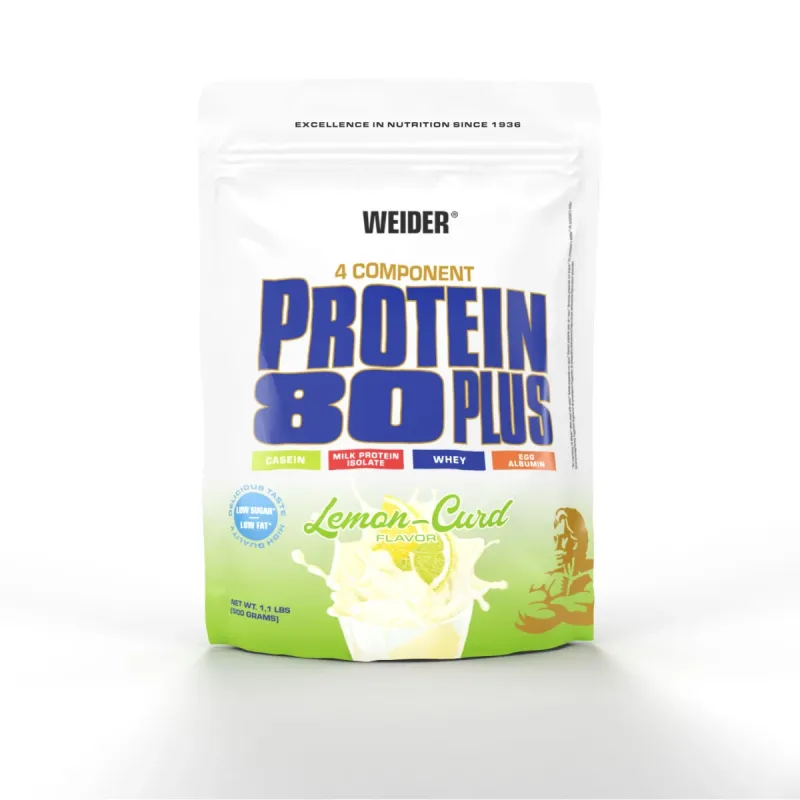 Proteine pudră, Weider, Protein 80+, lămâie, 500g — preț și oferte
