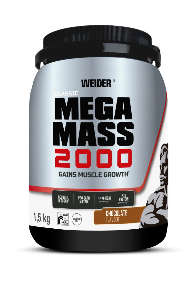 Pulbere proteică, Weider, Super Mega Mass 2000, căpșuni, 1,5 kg — preț și oferte