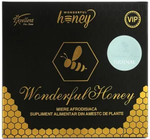 Wonderful Honey - supliment alimentar cu miere pentru potenta si performante sexuale masculine - 3 plicuri x 15g