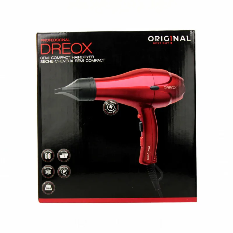 Uscător de păr, Sinelco France, Original Dreox, roșu — preț și oferte
