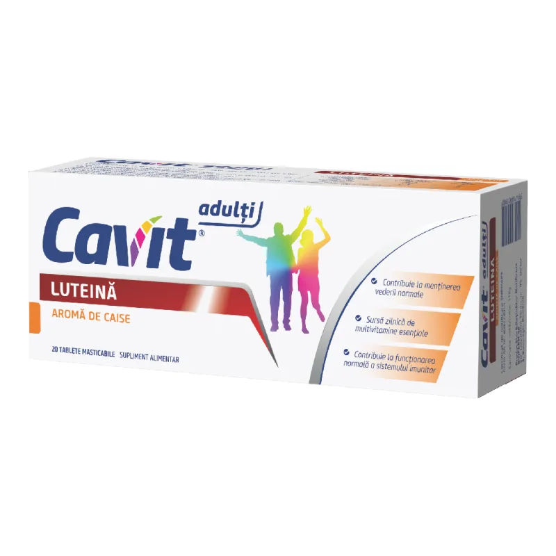 Cavit adulti multivitamine luteina cu aroma caise, 20 tablete BIOFARM — preț și oferte