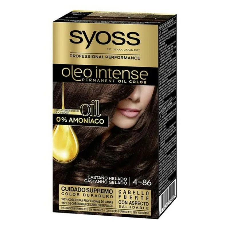 Vopsea de păr permanentă, Syoss, Oleo Intense, brun cenușiu, 50ml — preț și oferte