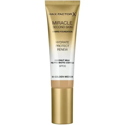 Fond de ten hidratant, Max Factor, Miracle Second Skin, Golden Medium, 30 ml — preț și oferte
