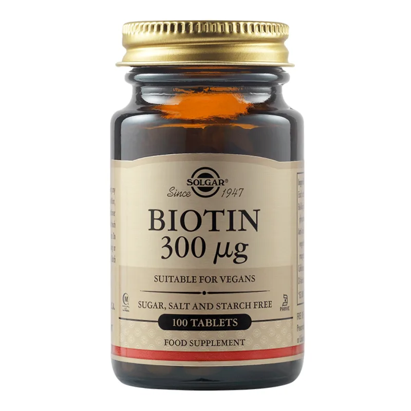 Biotina 300 mcg, 100 tablete, Solgar — preț și oferte