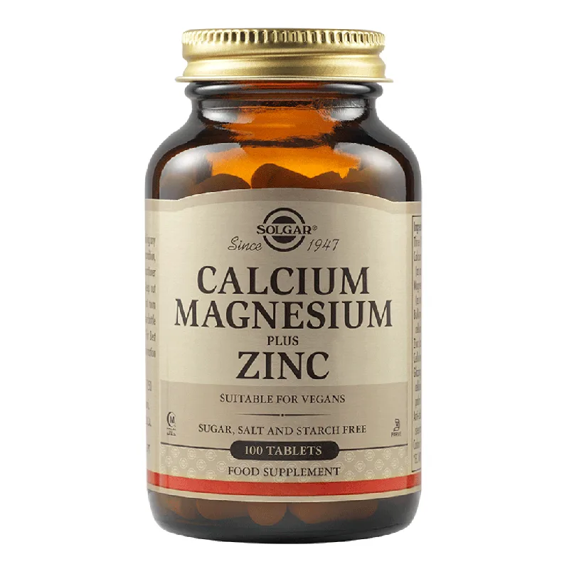 Calcium Magnesium + Zinc, 100 tablete, Solgar — preț și oferte