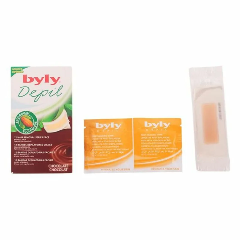 Benzi depilatoare faciale, Byly, ciocolată, 12 unități — preț și oferte