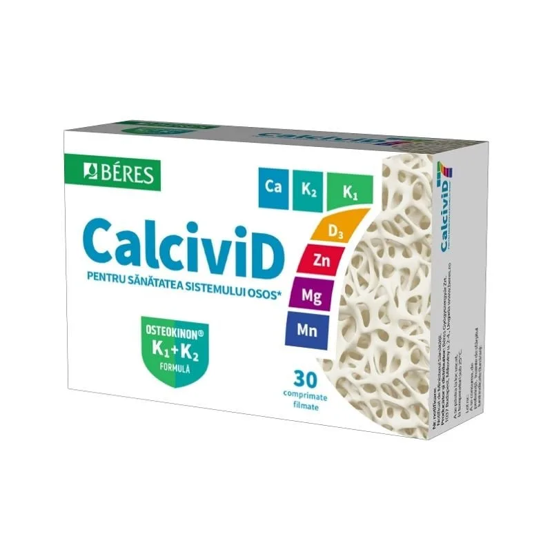 Calcivid, 30 comprimate filmate, Beres BERES PHARMACEUTICALS — preț și oferte