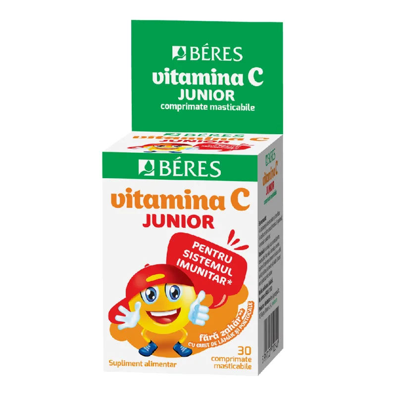 Vitamina C Junior, 30 comprimate masticabile, Beres BERES PHARMACEUTICALS — preț și oferte