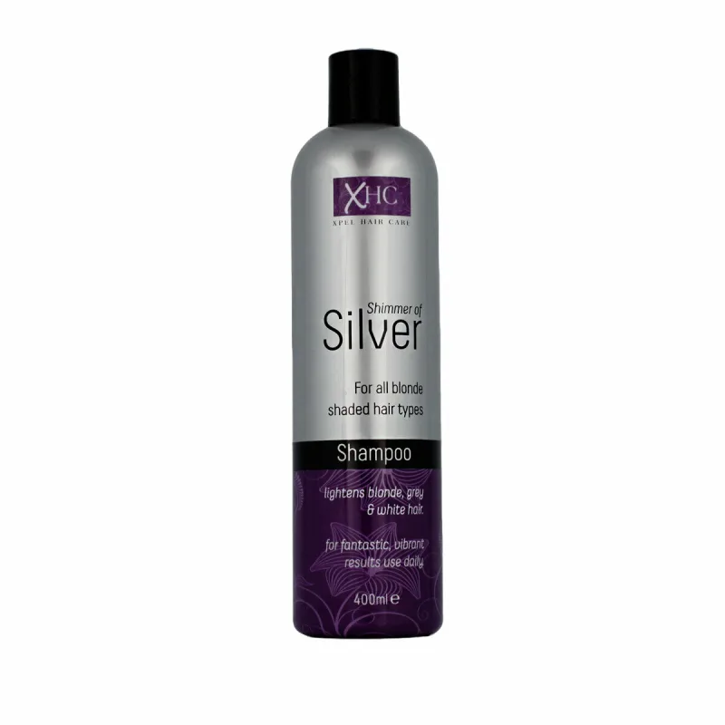 Șampon, Xpel, Shimmer of Silver, pentru păr blond, gri 400 ml — preț și oferte