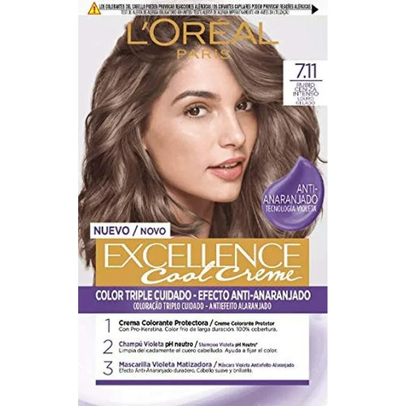 Vopsea de păr, L'Oréal Paris, Color Excellence Cool Creme, blond cenușiu intens L'OREAL PARIS — preț și oferte
