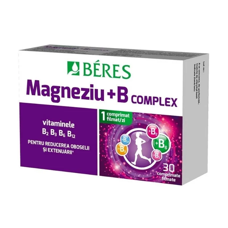 Magneziu B6 + Vitamine B complex, 30 comprimate, Beres BERES PHARMACEUTICALS — preț și oferte