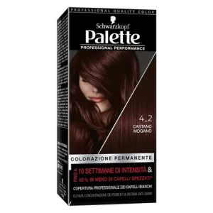 Vopsea de păr, Schwarzkopf, Professional Performance Palette, castaniu mahon, 6 bucăți