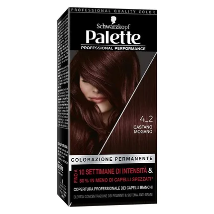 Vopsea de păr, Schwarzkopf, Professional Performance Palette, castaniu mahon, 6 bucăți — preț și oferte