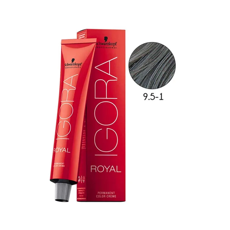 Vopsea de păr permanentă, Schwarzkopf, Igora Royal, Nuanța 9.5-1, 60ml — preț și oferte