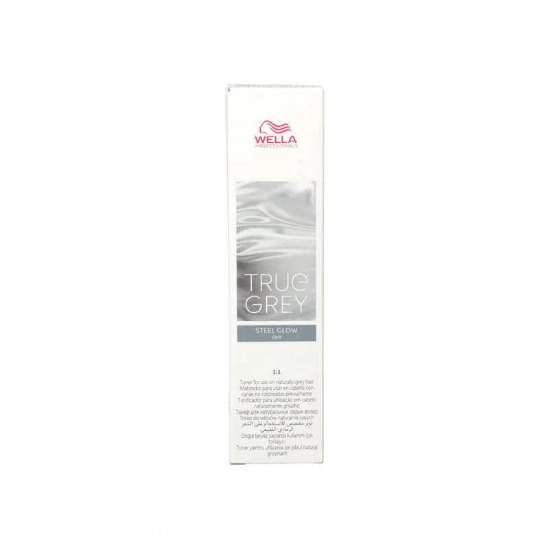 Cremă colorantă păr, Wella, True Grey, Steel Glow, 60 ml, gri închis Crema — preț și oferte