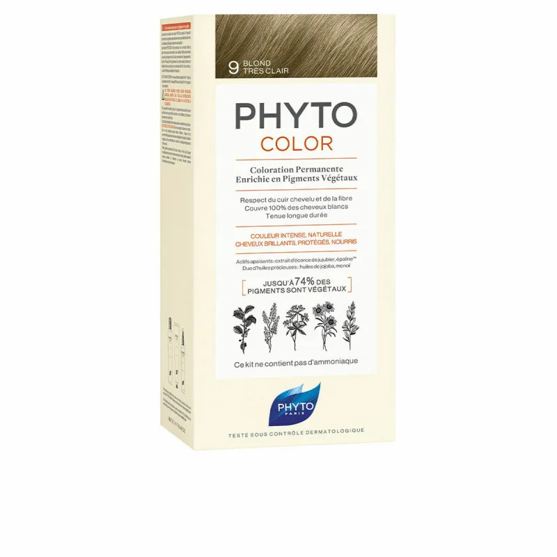 Vopsea permanentă păr, Phyto, PhytoColor, nuanță 9, fără amoniac — preț și oferte