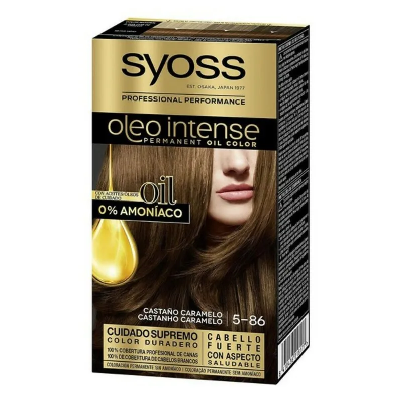 Vopsea păr, Syoss, Oleo Intense 5-86, maro caramel — preț și oferte