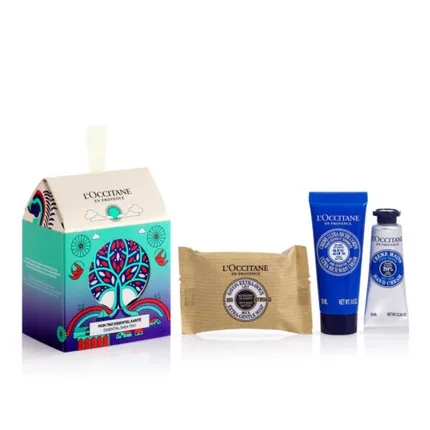 Set Cadou, L'Occitane, Shea Butter, cremă de mâini, săpun, cremă de corp, bej — preț și oferte