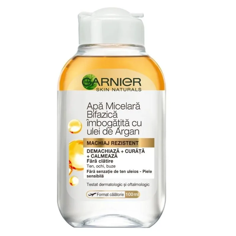 Apa micelara bifazica imbogatita cu ulei de argan Skin Naturals, 100ml, Garnier — preț și oferte