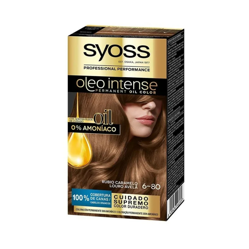 Vopsea de păr, Syoss, Olio Intense 6-80, blond caramel — preț și oferte