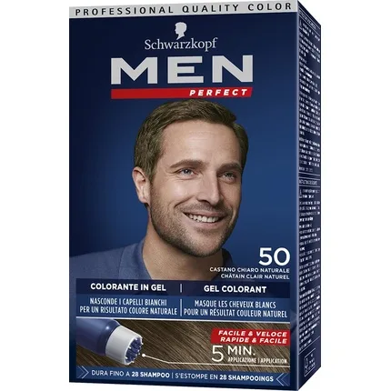 Gel colorare păr, Testanera, Men Perfect, fără amoniac, șaten deschis natural — preț și oferte