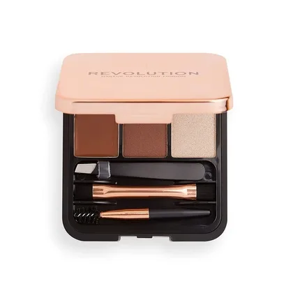 Set sprâncene, Makeup Revolution, Brow Sculpt Kit, culoare medie — preț și oferte