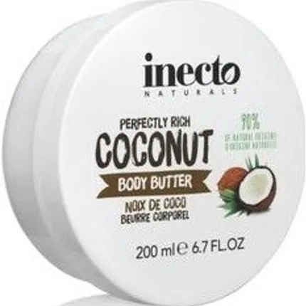 Unt de corp, Inecto Naturals, cocos, 200 ml — preț și oferte