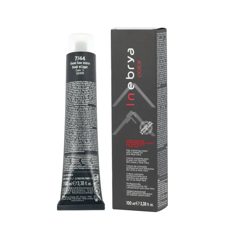 Vopsea permanentă, Inebrya, 7/44 Blond Cupru Intens, 100 ml — preț și oferte