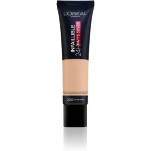Fond de ten, L'Oréal Paris, Infallible 24h Matte Cover, auriu nisip, 30ml