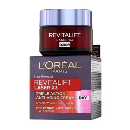 Cremă anti-îmbătrânire, L'Oréal, Revitalift Laser X3, zi, 50 ml Crema — preț și oferte