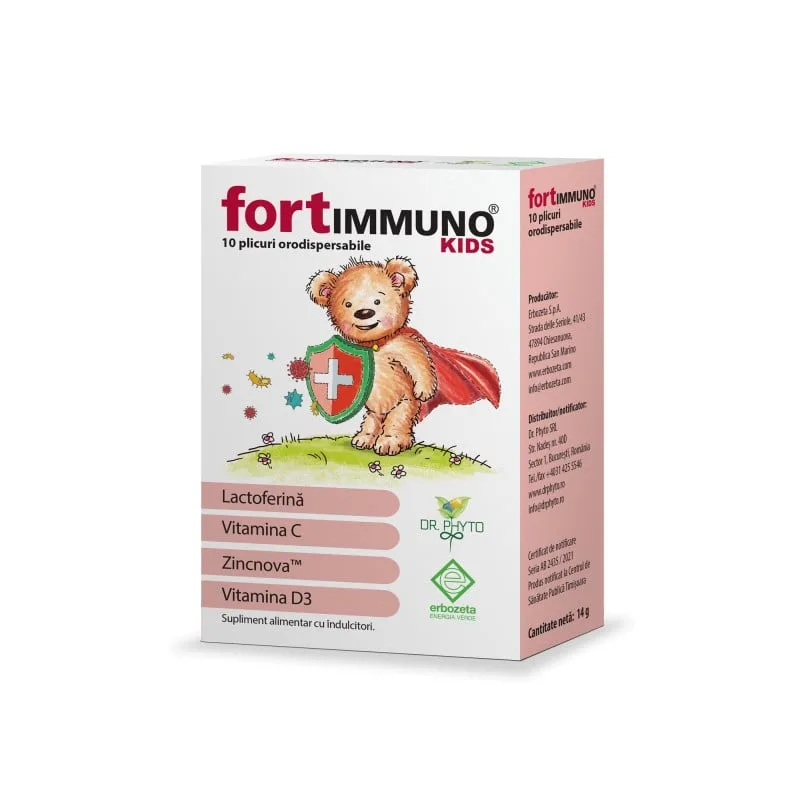 FortImmuno Kids, 10 plicuri, Dr. Phyto — preț și oferte