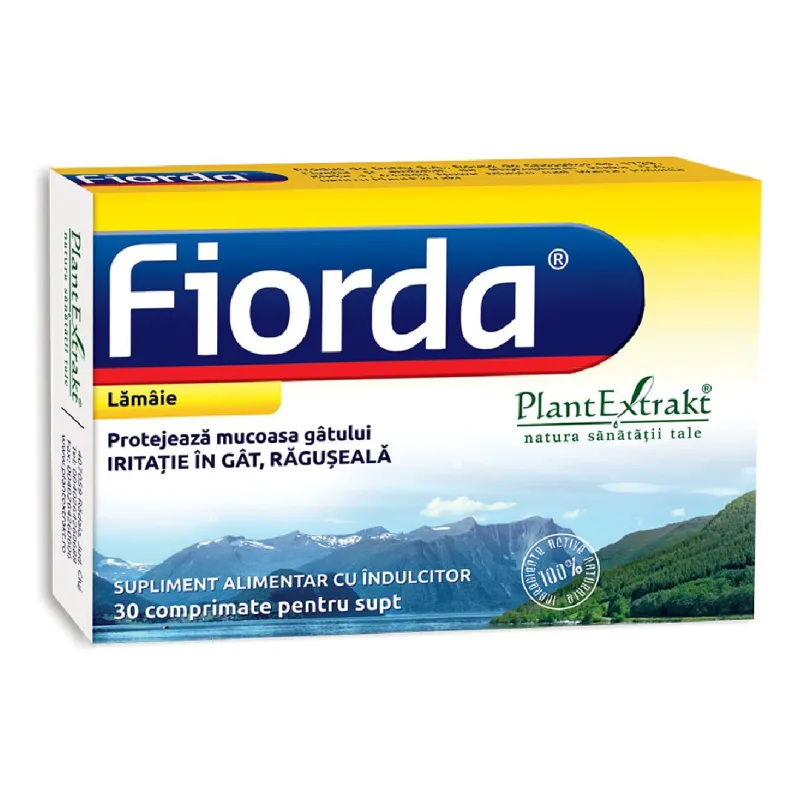 Fiorda cu aroma de lamaie, 30 comprimate, Plant Extrakt — preț și oferte