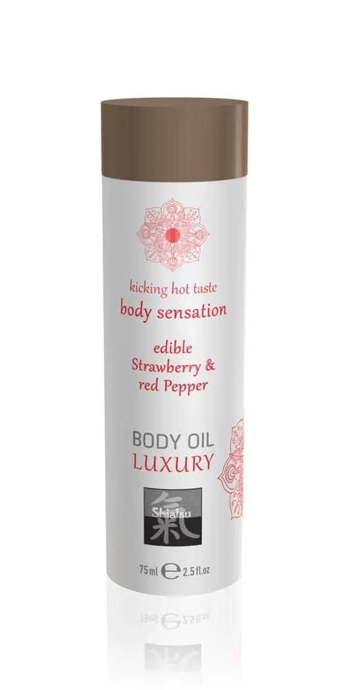 Ulei de corp, Shiatsu, 75ml, căpșune și ardei roșu — preț și oferte