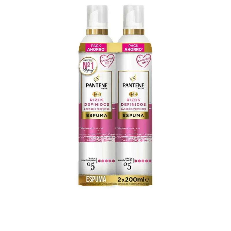 Spumă pentru bucle, Pantene, set 2 x 200 ml, pentru păr creț — preț și oferte