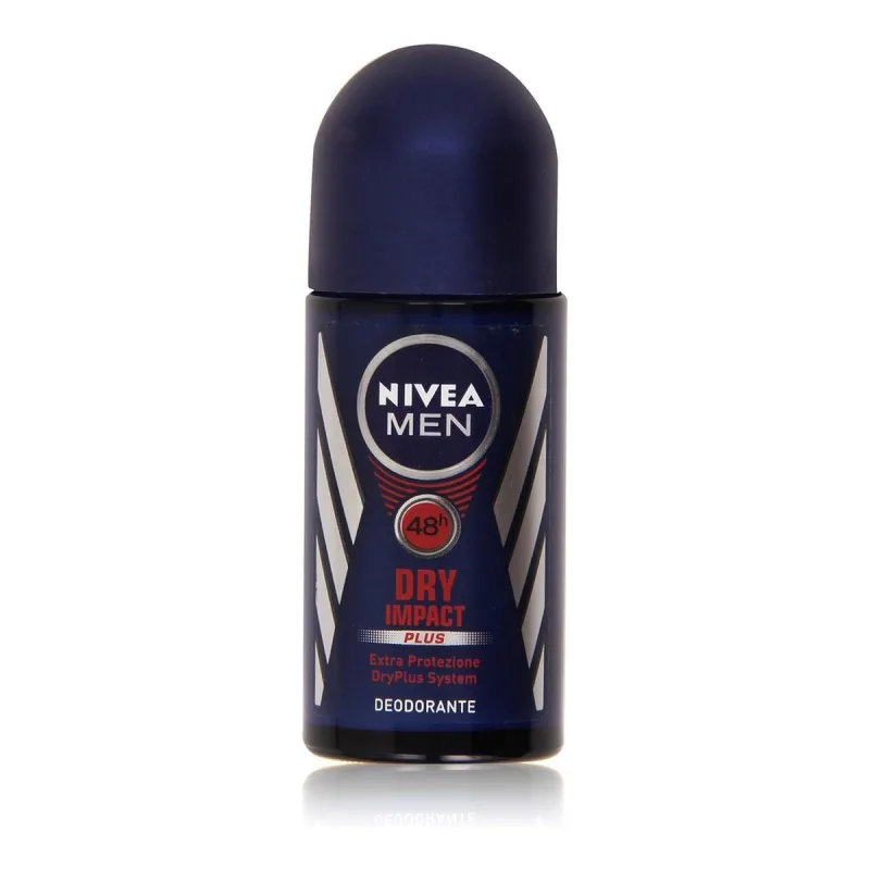 Deodorant roll-on, Nivea Men, Dry Impact, 50 ml, negru ID GLIDE — preț și oferte
