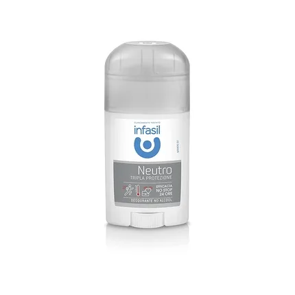 Deodorant stick, Infasil Neutro, Triple Protection, 40 ml — preț și oferte