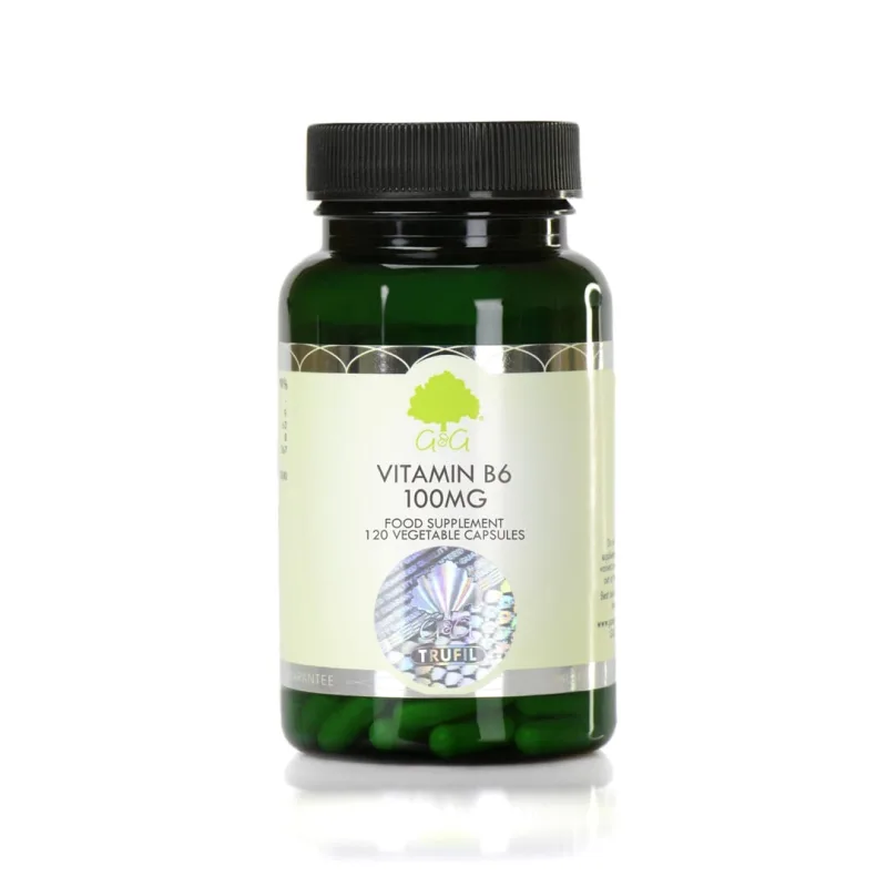 Vitamina B6 Piridoxina 100 mg,  120 capsule G&G Vitamins — preț și oferte