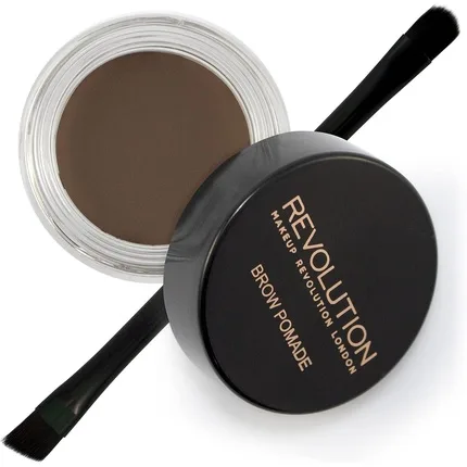 Pomadă sprâncene, Makeup Revolution, Dark Brown, cu perie — preț și oferte