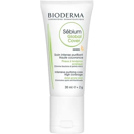 Tratament acnee, Bioderma, Sebium Global Cover, verde, 30 ml — preț și oferte