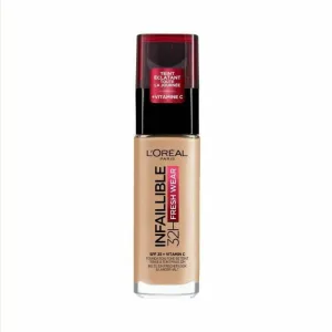 Fond de ten, L'Oréal Paris, Infallible 32H, SPF 25, nuanța 140 Golden Beige, 30ml