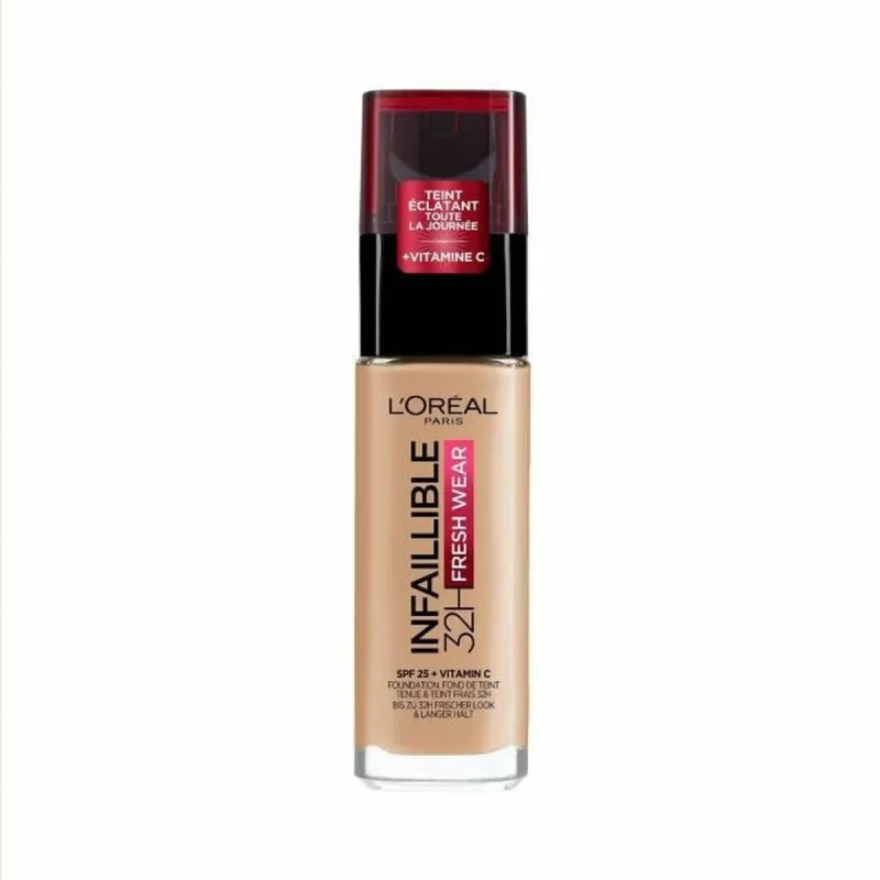 Fond de ten, L'Oréal Paris, Infallible 32H, SPF 25, nuanța 140 Golden Beige, 30ml — preț și oferte