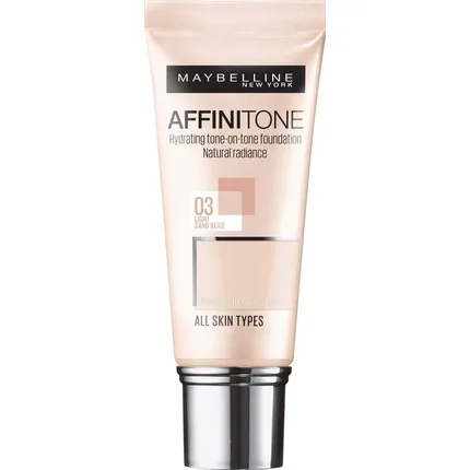 Cremă de față, Maybelline, Affinitone, 03 Nisip Deschis, 30ml — preț și oferte