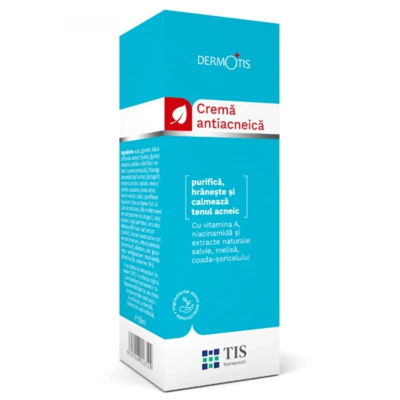 Crema antiacneica Dermotis, 50 ml, Tis Farmaceutic — preț și oferte