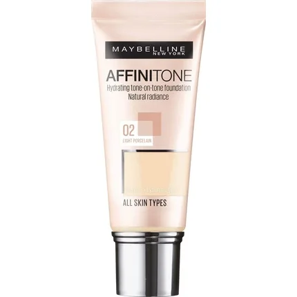 Fond de ten, Maybelline New York, Affinitone, 30 ml, Porțelan deschis — preț și oferte