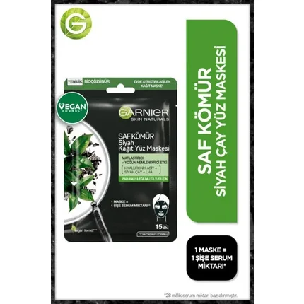 Mască facială, Garnier, Pure Charcoal, 28g — preț și oferte