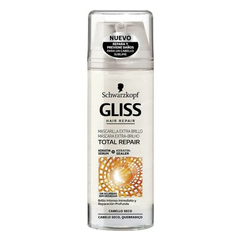 Masca păr, Schwarzkopf, Gliss Total Repair, 150 ml, luciu extra — preț și oferte