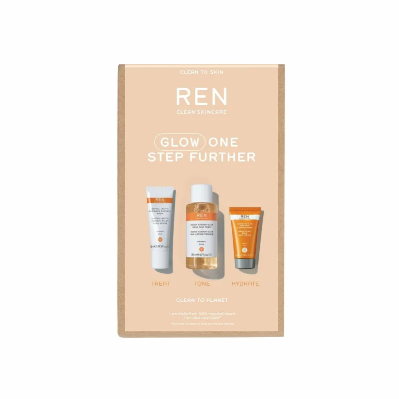Set cosmetic, REN, Glow One Step Further, 3 piese — preț și oferte